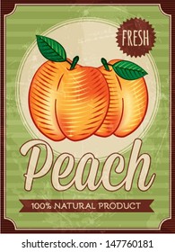 Vector Vintage Styled Peach Poster