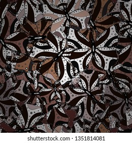 Vector. Vintage. Stylish fabric pattern. Seamless Doodles gray, white and black on colors.