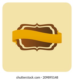 Vector Vintage Stylish Label Isolated On Background