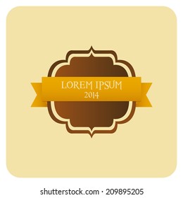 Vector Vintage Stylish Label Isolated On Background