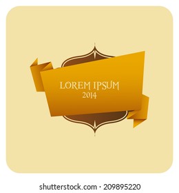 Vector Vintage Stylish Label Isolated On Background