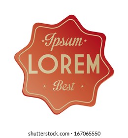A Vector Vintage Stylish Red Label Isolated