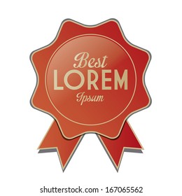 A Vector Vintage Stylish Red Label Isolated