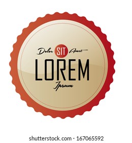 A Vector Vintage Stylish Red Label Isolated