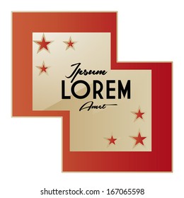 A Vector Vintage Stylish Red Label Isolated