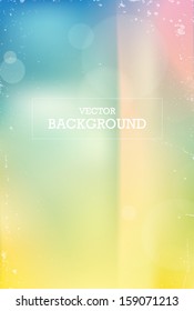 Vector vintage summer photographic unfocused background with light leaks