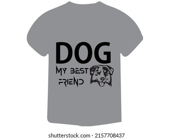 Vector Vintage T shirt Design. T shirt vector Image. Retro T-Shirt Design. Retro Vector T-Shirt Designs Dog My Best Friend
