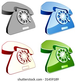 Vector vintage telephone.
