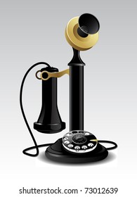 Vector Vintage Telephone