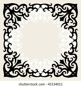 Vector Vintage Template Frame In Gothic Style