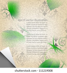 Vector vintage textured paper background design - eps10