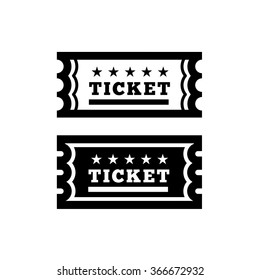 Vector Vintage Ticket Icon on white background