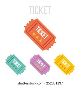 Vector vintage ticket icons.