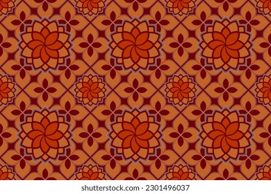 Vector vintage tradicional batik patrón sin fisuras. batik indonesio con el motivo Batik Kawung.