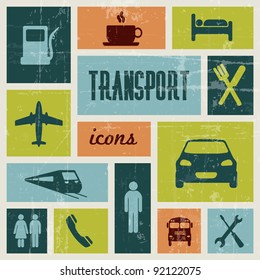 Vector vintage transport (traffic) poster