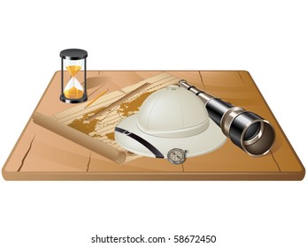 Vector vintage travel objects