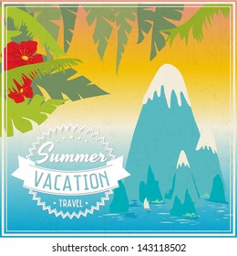 Vector vintage travel poster