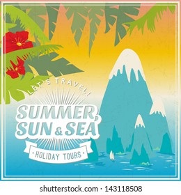 Vector vintage travel poster