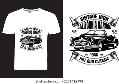 plantilla de diseño de camiseta vintage vectorial