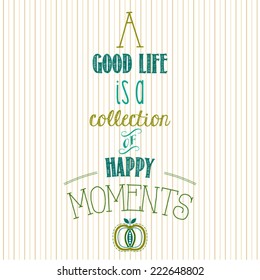 vector Vintage Typographic Background with Motivational Quotes in Retro Colors With Calligraphic Elements 