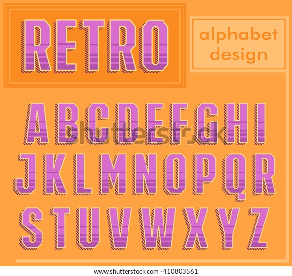 Vector vintage\
typography, retro type\
font