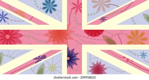 vector vintage UK flag eps 10