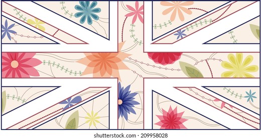 vector vintage UK flag  eps 10