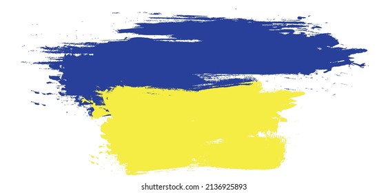 Bandera vectorial de Ucrania. Bandera de dibujo de Ucrania en estilo burgués.