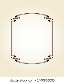 Vector vintage vertical frame with place for text.