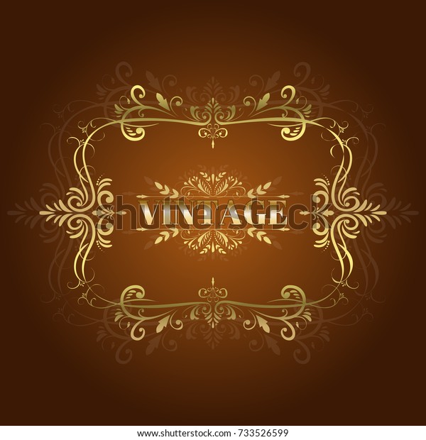 Vector vintage victorian\
frame label border ornate illustration retro old background.\
Illustration of decorative banner antique card style calligraphic\
fashion shape.