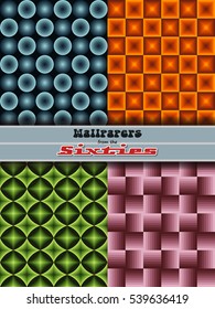 Vector Vintage Wallpapers Set from the Sixties Retro Patterns Collection
