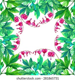 vector vintage watercolor floral background 