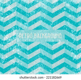 Vector vintage weathered turquoise chevron pattern