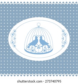 Vector vintage wedding card
