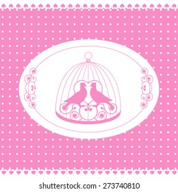 Vector vintage wedding card
