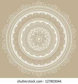Vector  vintage white lacy napkin, seamless lacy  brushes included, fully editable eps 8 file