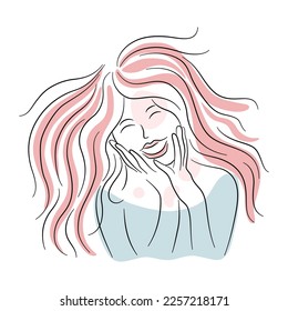 Vector vintage woman Designed on white background for card decoration, T-shirt design, pocket pattern, fashion, Digital print, Woman's Day, Clothes patterns, scrapbook, Canvas print  and more.