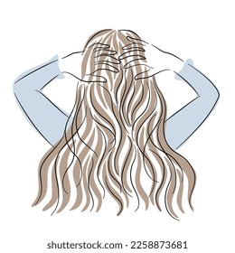 Vector vintage woman Designed on white background for card decoration, T-shirt design, pocket pattern, fashion, Digital print, Woman's Day, Clothes patterns, scrapbook, Canvas print  and more.