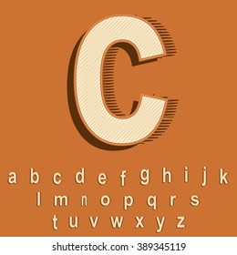 Vector Vintage/Retro Font.