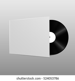 Vector  vinyl disc with its cover template for your design eps 10 illustration.