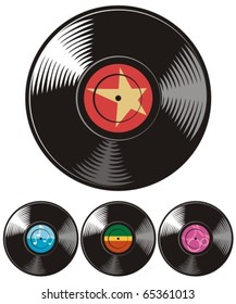 vector vinyl disc (record)