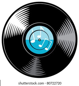 vector vinyl disc (record)