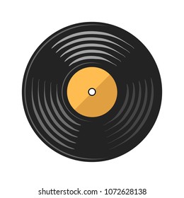 vector vinyl disc (record) on white, stock illustration