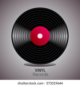 Vector vinyl record icon.