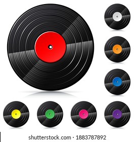 Vector vinyl record isolated illustration