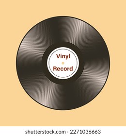 Vector vinyl record on an isolated light background. Old CDs, music.