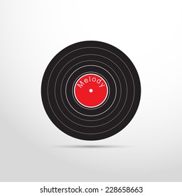 Vector vinyl record web icon. Eps 10.