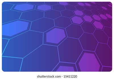 Vector violet abstract hi-tech illustration for science or business background
