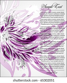 Vector violet floral illustration
