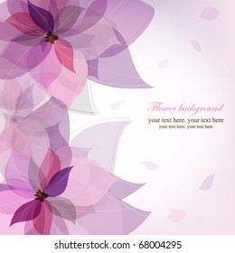 Vector violet flower background